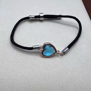 Handmade bracelet blue heart